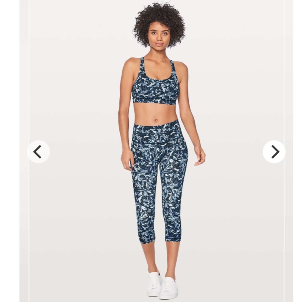 Lululemon Wunder Under Crop (Hi-Rise) 21”Embellished Multi Size 4